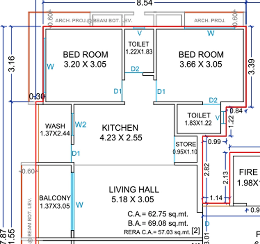 2 BHK Flat in Samarpan Palace in Pasodara, Surat - Image 917483