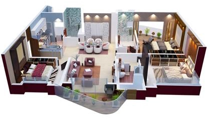 3 BHK Flat in Windsor Amulyam in Bannerghatta Main Road, Bangalore - Image 916568