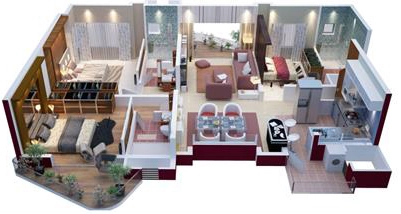 3 BHK Flat in Windsor Amulyam in Bannerghatta Main Road, Bangalore - Image 916569