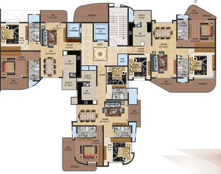 Floor Plan of Windsor Amulyam in Bannerghatta Main Road, Bangalore - Image 399613