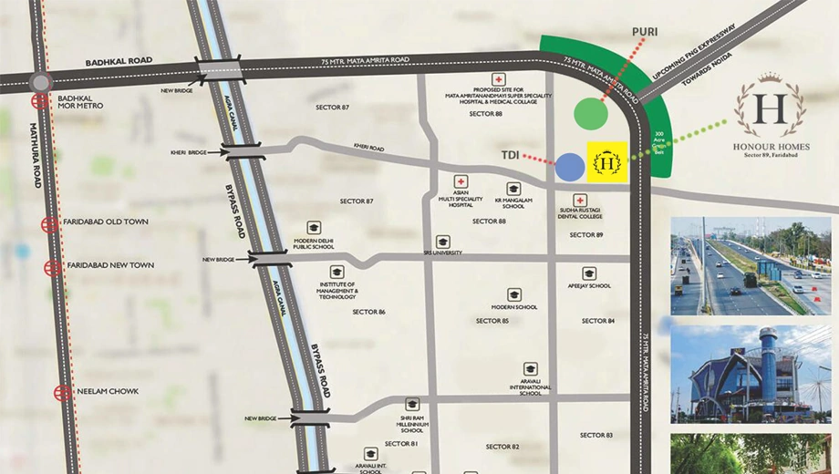 Location of Fidato Honour Homes in Sector 89, Faridabad - Image 399676