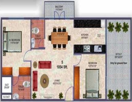 2 BHK Flat in J P Residency in Hennur Road, Bangalore - Image 916631
