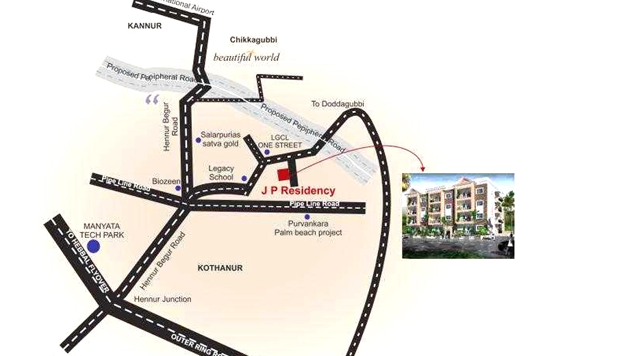 Location of J P Residency - Image 399765