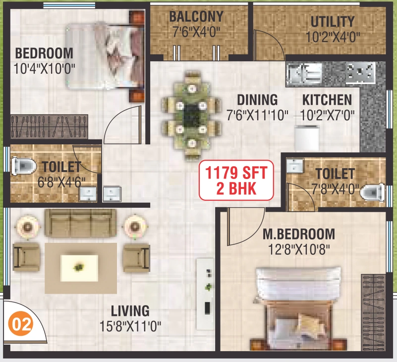 2 BHK Flat in KVG Superior in Kalkere, Bangalore - Image 916635