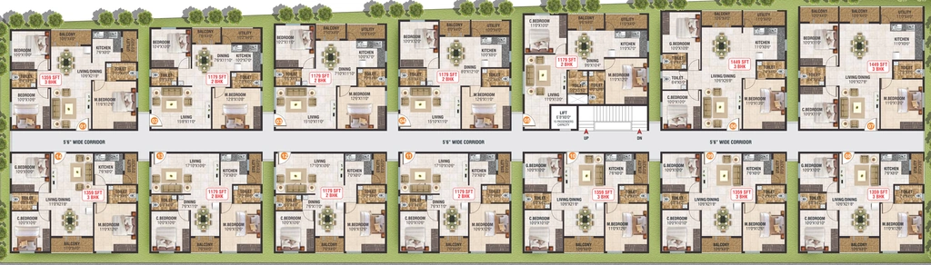 Floor Plan of KVG Superior in Kalkere, Bangalore - Image 399777