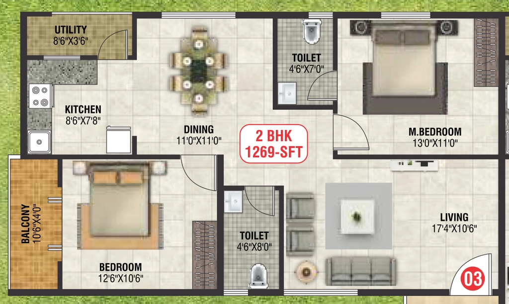 2 BHK Flat in KVG Wonder in Whitefield, Bangalore - Image 916637