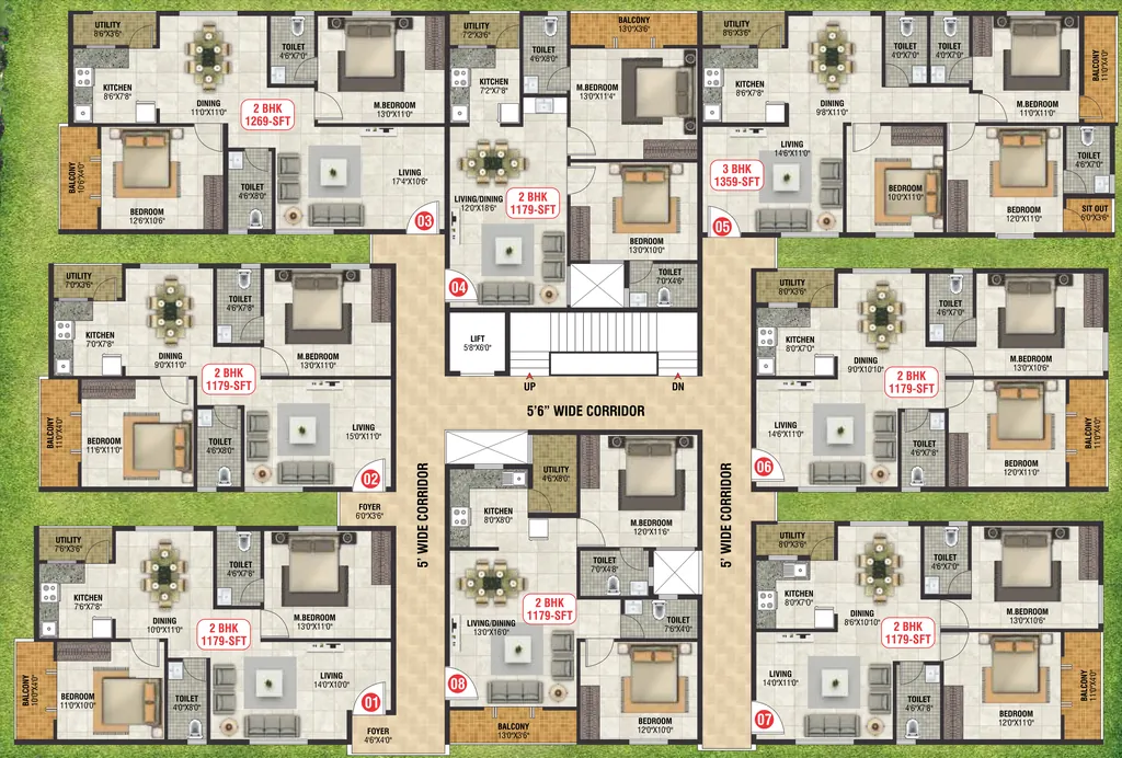 Floor Plan of KVG Wonder in Whitefield, Bangalore - Image 399783