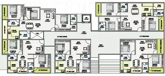 Floor Plan of PNR Bicester Village in Jeevan Bima Nagar, Bangalore - Image 399820