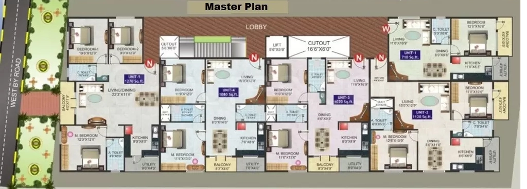 Master Plan of SGS RR Smart Homes in JP Nagar, Bangalore - Image 399801