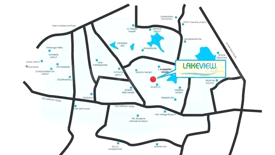 Location of Soham Lake View Enclave in Jeevan Bima Nagar, Bangalore - Image 399825