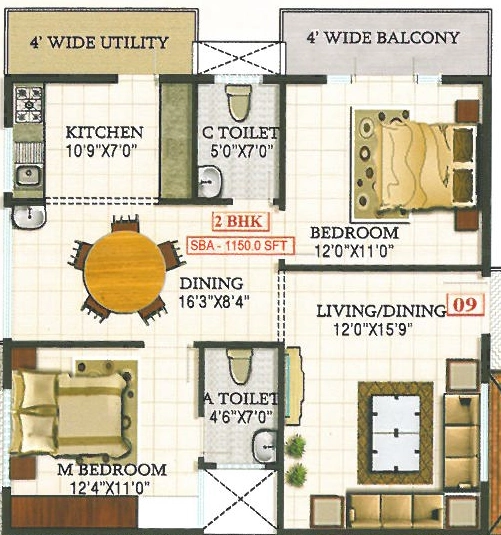 2 BHK Flat in SV The Ornate in Kasturi Nagar, Bangalore - Image 916661