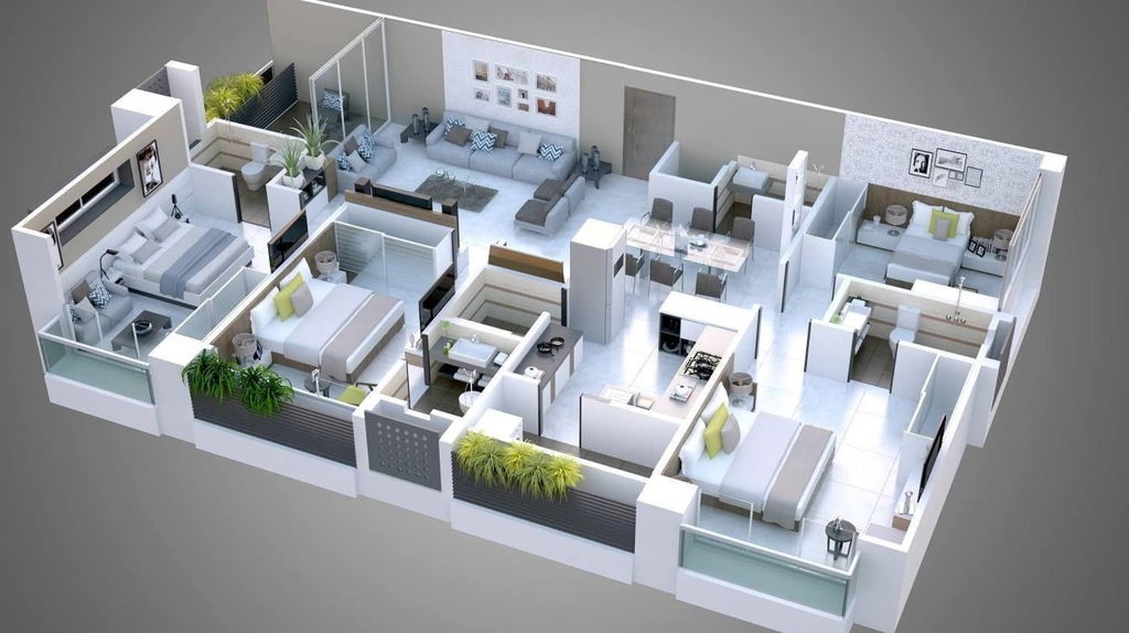 4 BHK Flat in iPropy Floors in Greenfield Colony, Faridabad - Image 916679