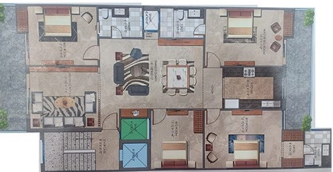 4 BHK Flat in JSV Luxury Floors in Sector 85, Faridabad - Image 916680