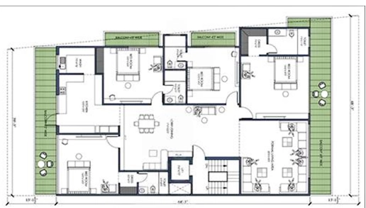 4 BHK Flat in Lovely Homes in Greenfield Colony, Faridabad - Image 916698