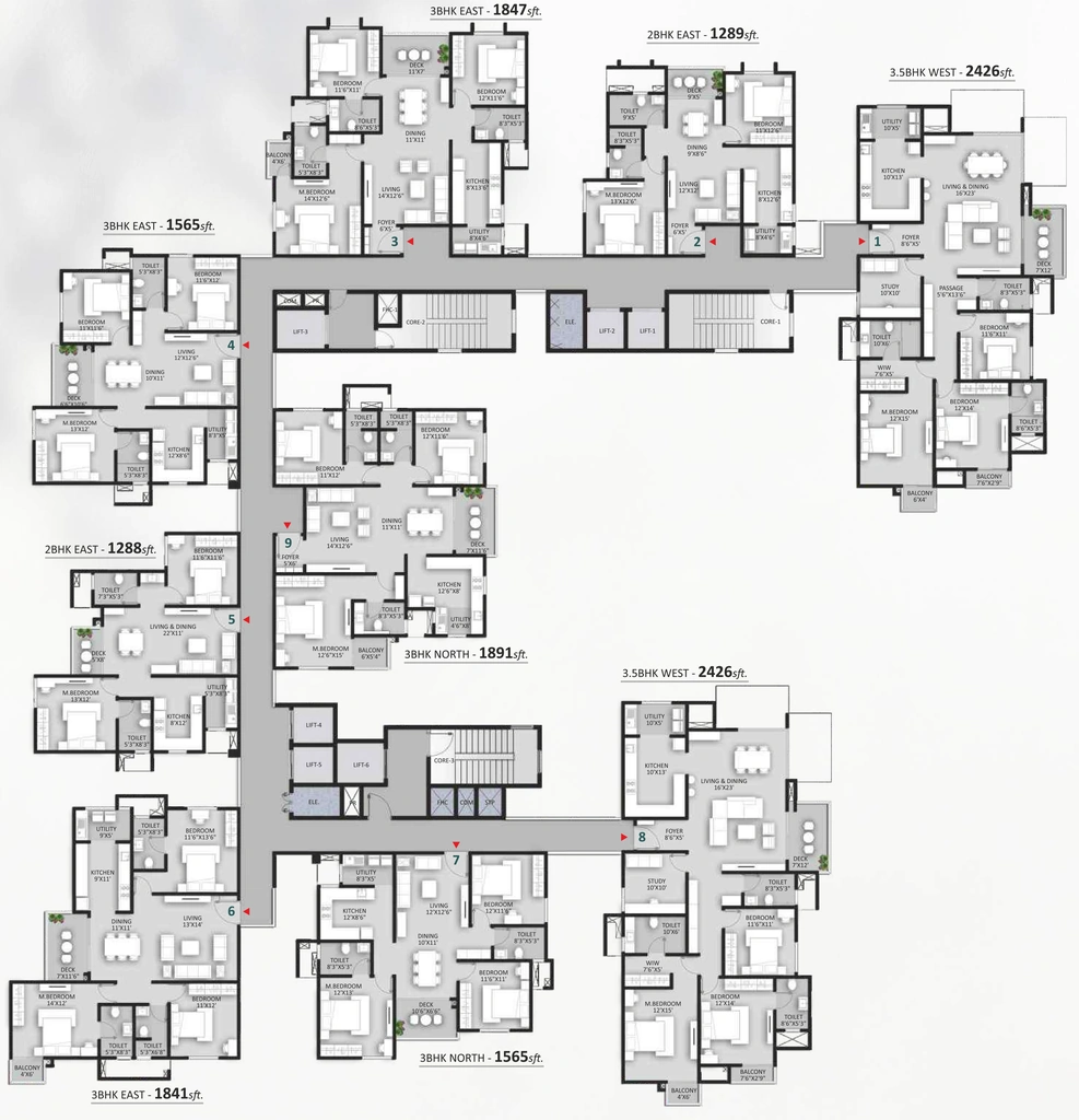 Floor Plan of Ankuraa Pristine Park in Whitefield, Bangalore - Image 400016