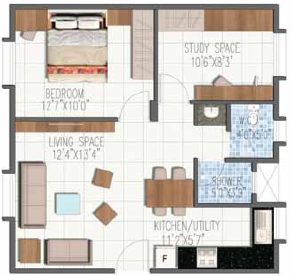 1.5 BHK Flat in Brigade Basil in Kaggalipura, Bangalore - Image 916809