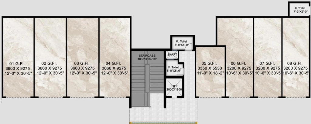 Floor Plan of Commercial BP Barlerias in Sector 85, Faridabad - Image 400037