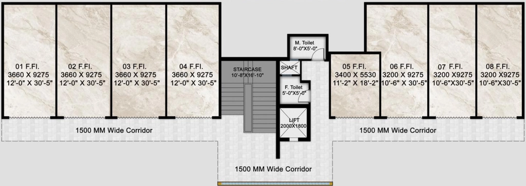 Floor Plan of Commercial BP Barlerias in Sector 85, Faridabad - Image 400038