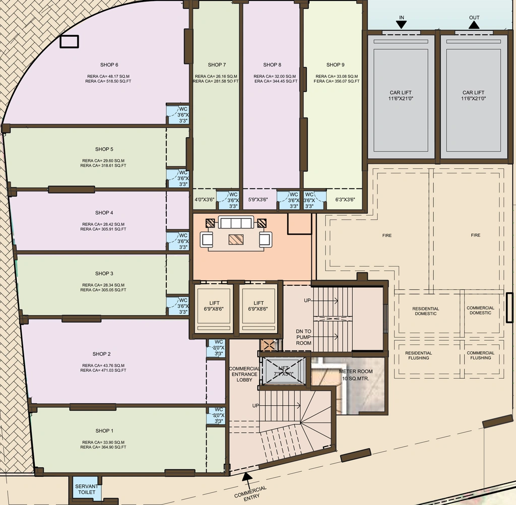 Floor Plan of Commercial Goodwill Abundance in Mulund East, Mumbai - Image 400054