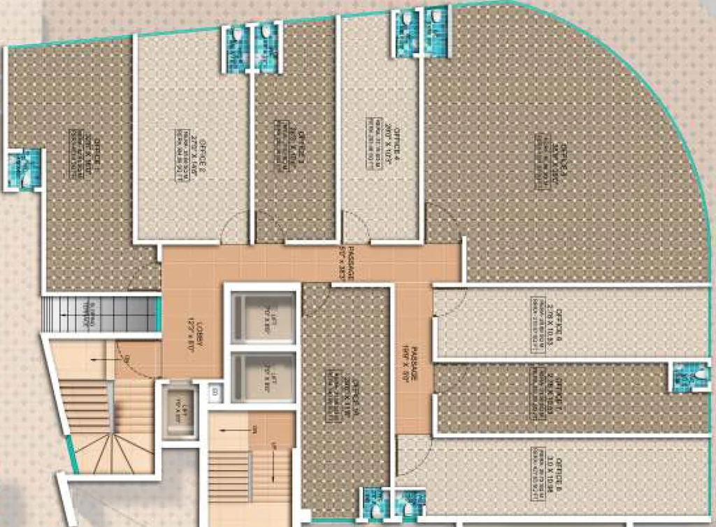 Floor Plan of Commercial Goodwill Abundance in Mulund East, Mumbai - Image 400055