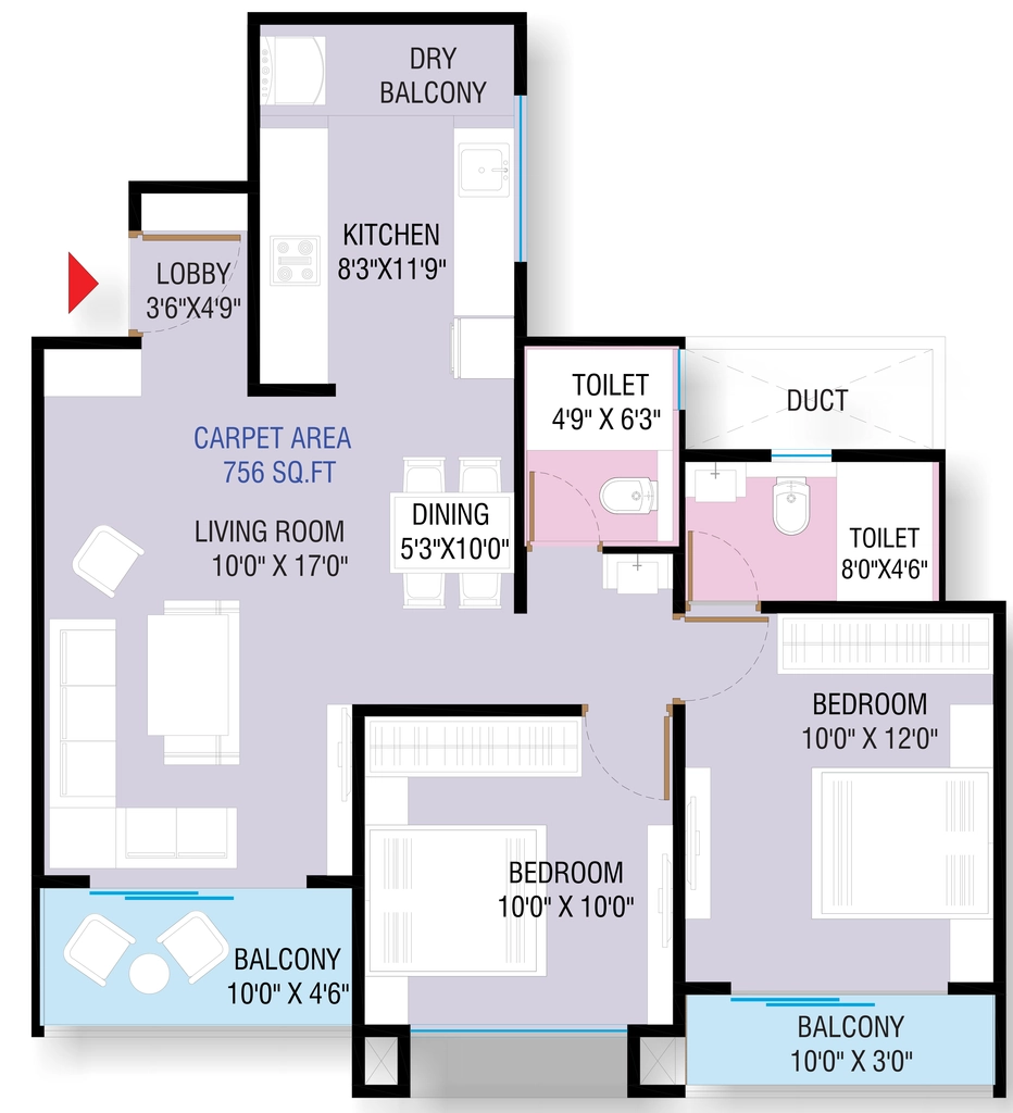 2 BHK Flat in Maheshwaram Vrinda in Ravet, Pune - Image 916790