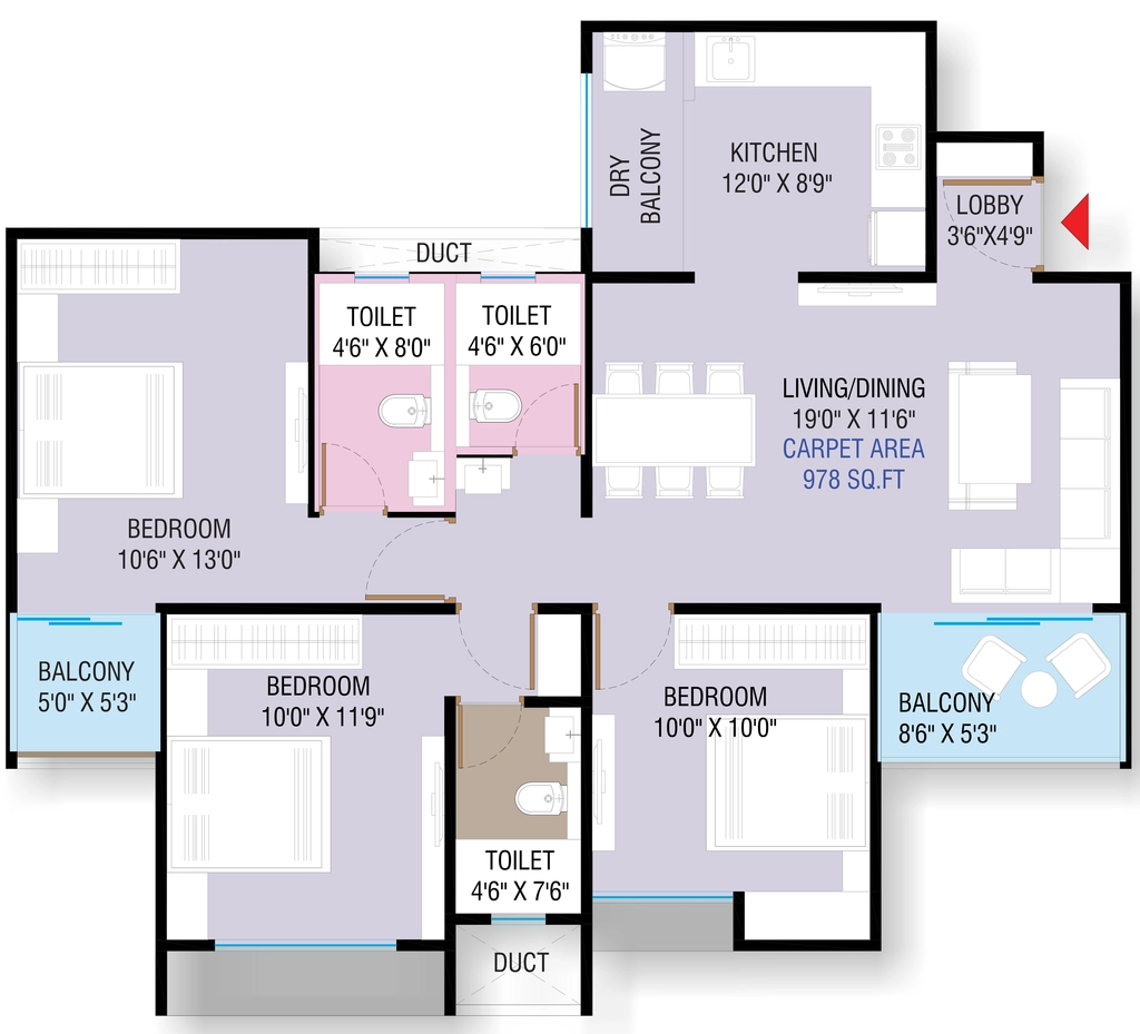 3 BHK Flat in Maheshwaram Vrinda in Ravet, Pune - Image 916791