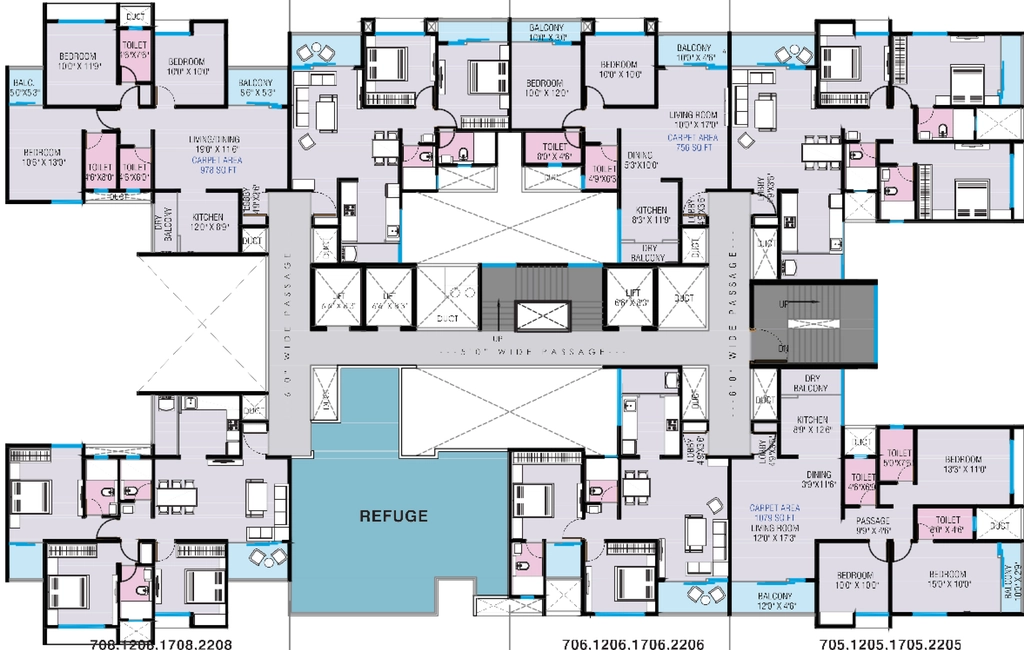 Floor Plan of Maheshwaram Vrinda in Ravet, Pune - Image 400115