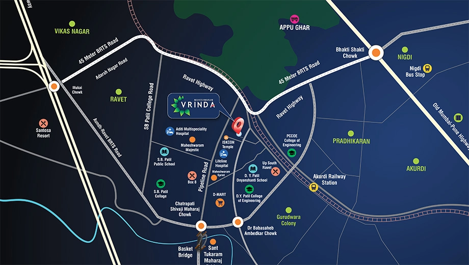 Location of Maheshwaram Vrinda - Image 400114