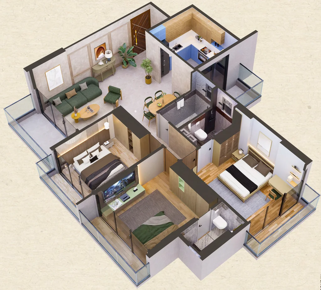 3 BHK Flat in Villa One in Dronagiri, Navi Mumbai - Image 916801