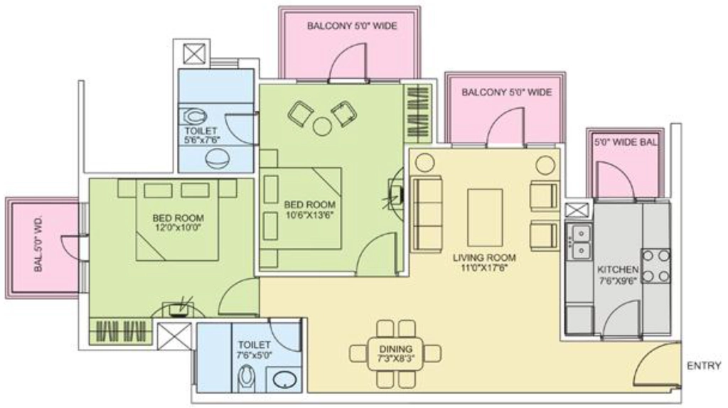 2 BHK Flat in ORS Royal Residency in Sector 89, Faridabad - Image 916782