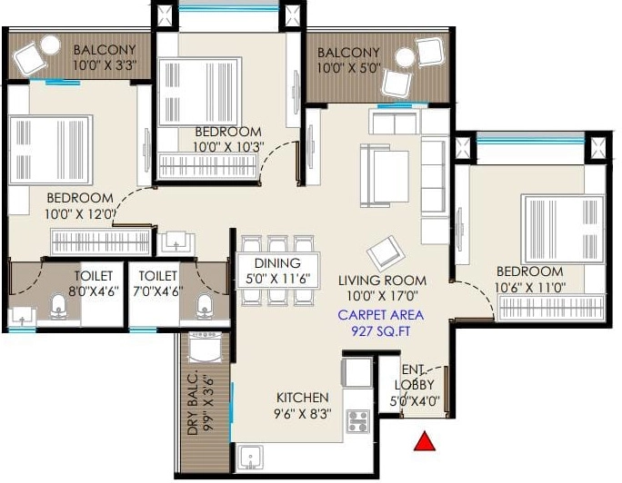 3 BHK Flat in Gajlakshmi Geo Aristo in Ravet, Pune - Image 916803