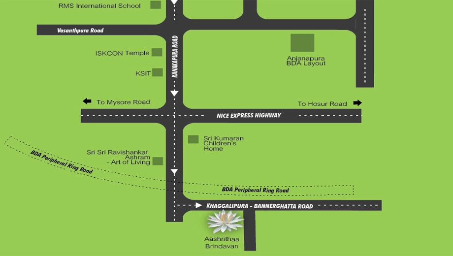 Location of Aashrithaa Brindavan - Image 400191