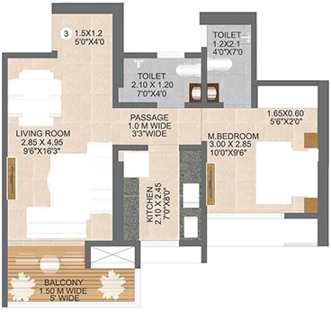 1 BHK Flat in Nivasa Green City in Dombivli, Thane - Image 916823