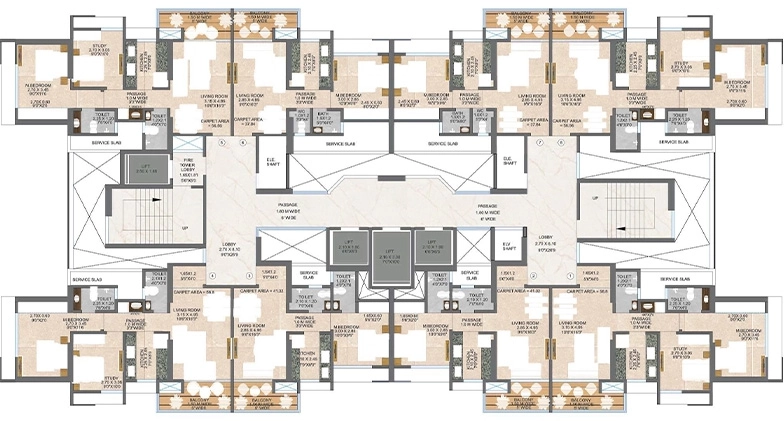 Floor Plan of Nivasa Green City in Dombivli, Thane - Image 400223