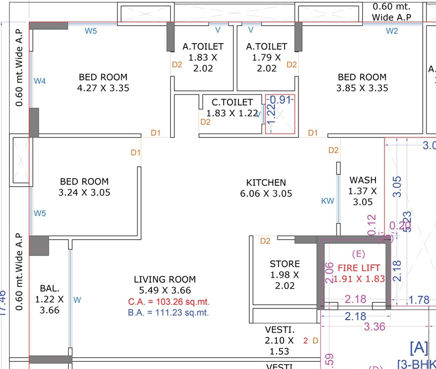 3 BHK Flat in Balaji Silver Classima in Parvat Patiya, Surat - Image 917517