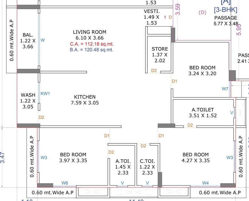 3 BHK Flat in Balaji Silver Classima in Parvat Patiya, Surat - Image 917518