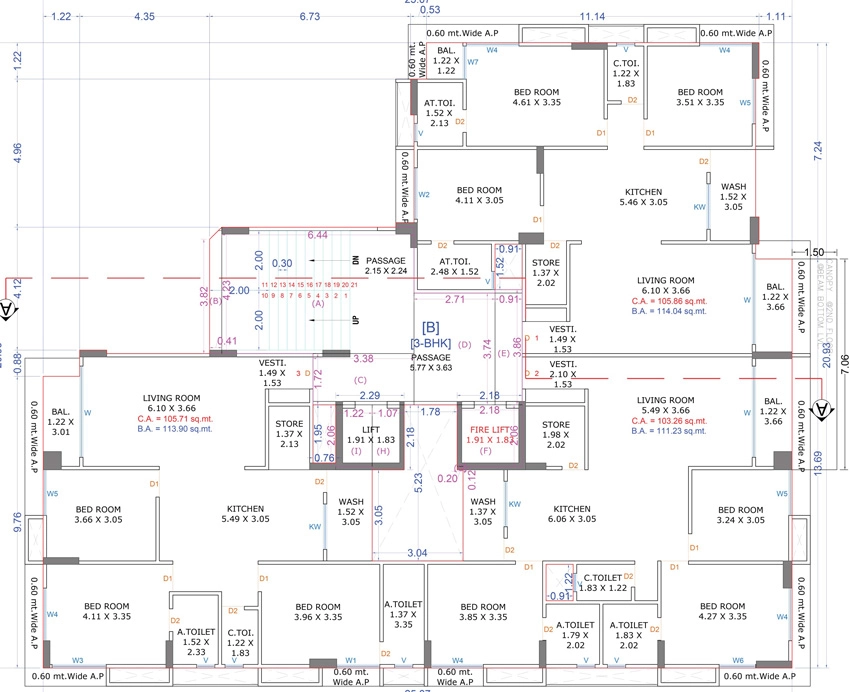 Floor Plan of Balaji Silver Classima in Parvat Patiya, Surat - Image 401894