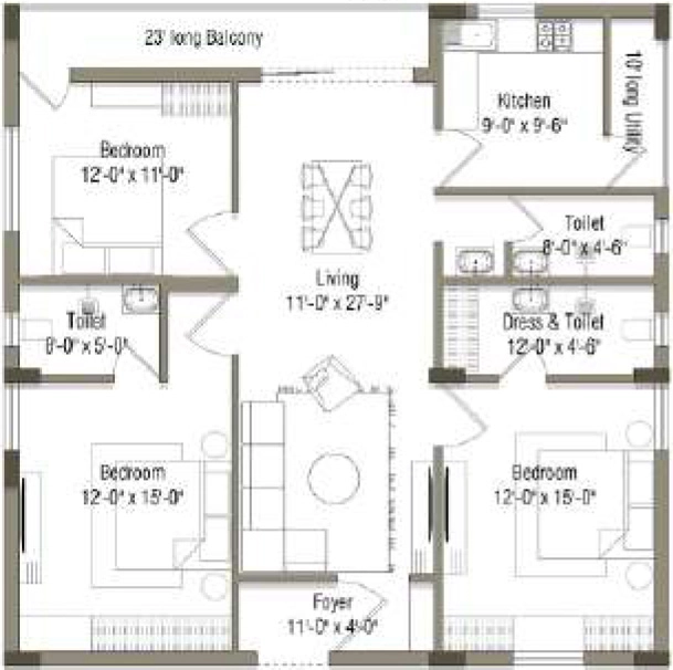 3 BHK Flat in Altzeb North Boulevard in Atala, Bhubaneswar - Image 916825