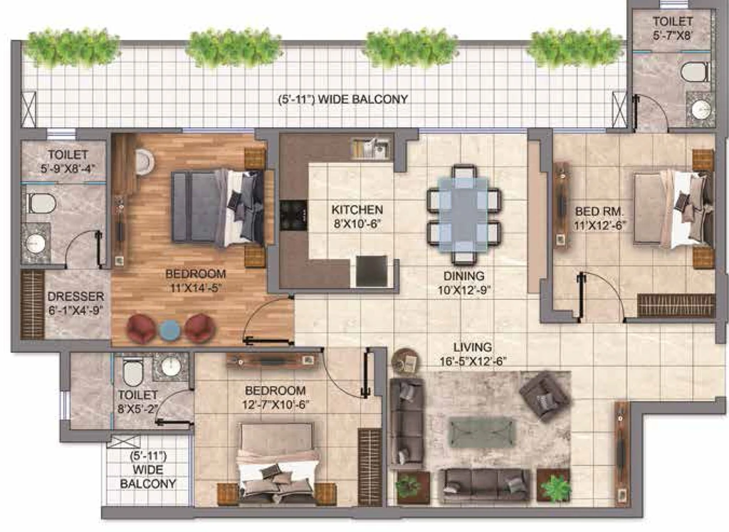 3 BHK Flat in Prosper Epic Home in Sector 89, Faridabad - Image 916964