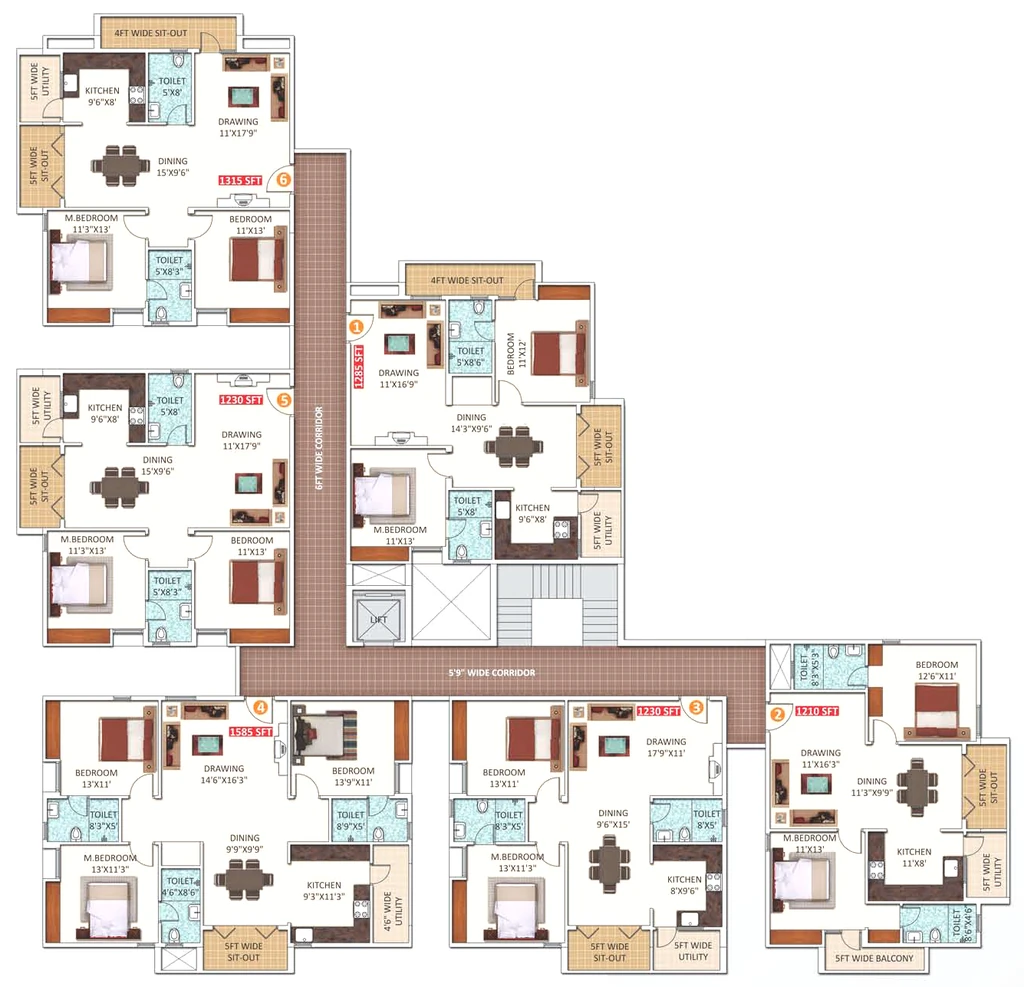 Floor Plan of Jeevans Exotica in Whitefield, Bangalore - Image 400415