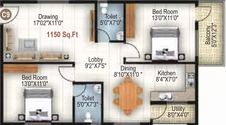 2 BHK Flat in Jeevans Grandeur in Kadugodi, Bangalore - Image 916858