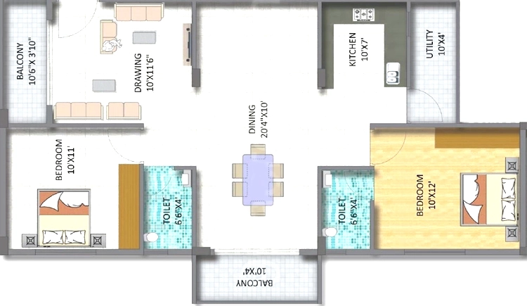 2 BHK Flat in Jeevans Icon in Munnekollal, Bangalore - Image 916888