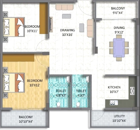 2 BHK Flat in Jeevans Icon in Munnekollal, Bangalore - Image 916889