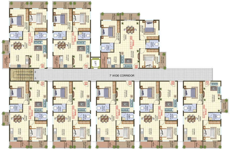 Floor Plan of Jeevans Ornate in Whitefield, Bangalore - Image 400341