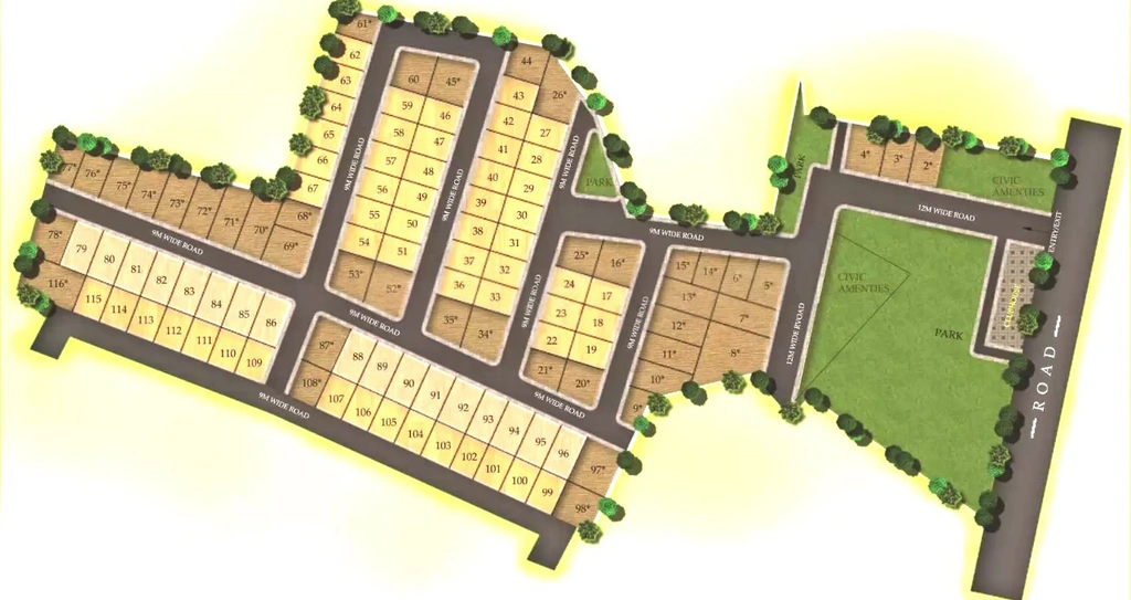 Master Plan of Max Concorde Sri Sri Tapovan in Kaggalipura, Bangalore - Image 400430