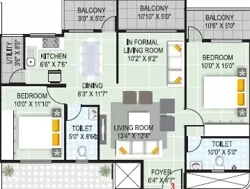 2 BHK Flat in PNR Vandana Sarovar in HSR Layout, Bangalore - Image 916898