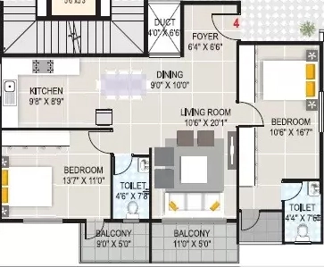 2 BHK Flat in PNR Vandana Sarovar in HSR Layout, Bangalore - Image 916900