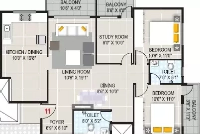2.5 BHK Flat in PNR Vandana Sarovar in HSR Layout, Bangalore - Image 916901