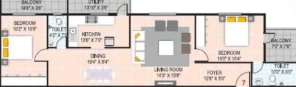 2 BHK Flat in PNR Vandana Sarovar in HSR Layout, Bangalore - Image 916897