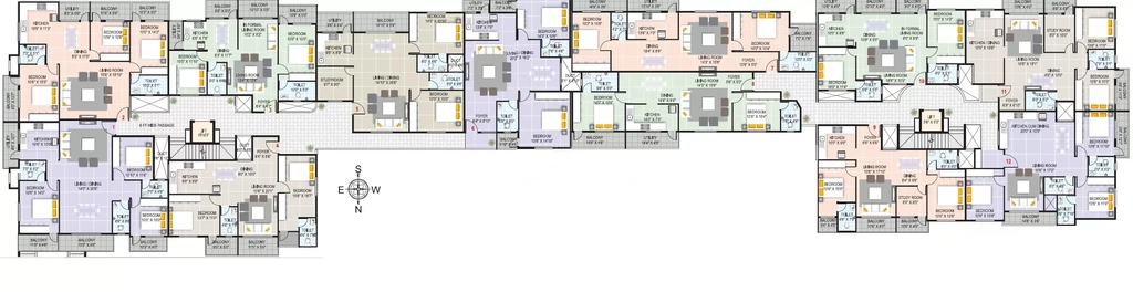 Floor Plan of PNR Vandana Sarovar in HSR Layout, Bangalore - Image 400425